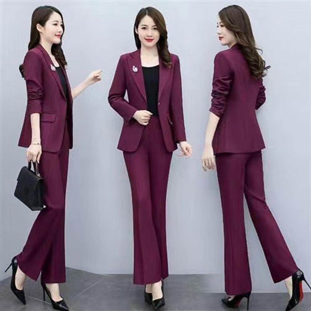 2 Pcs/Set Lady Formal Coat Pan - Women Formal Wear Trousers บทวิจารณ์และราคา