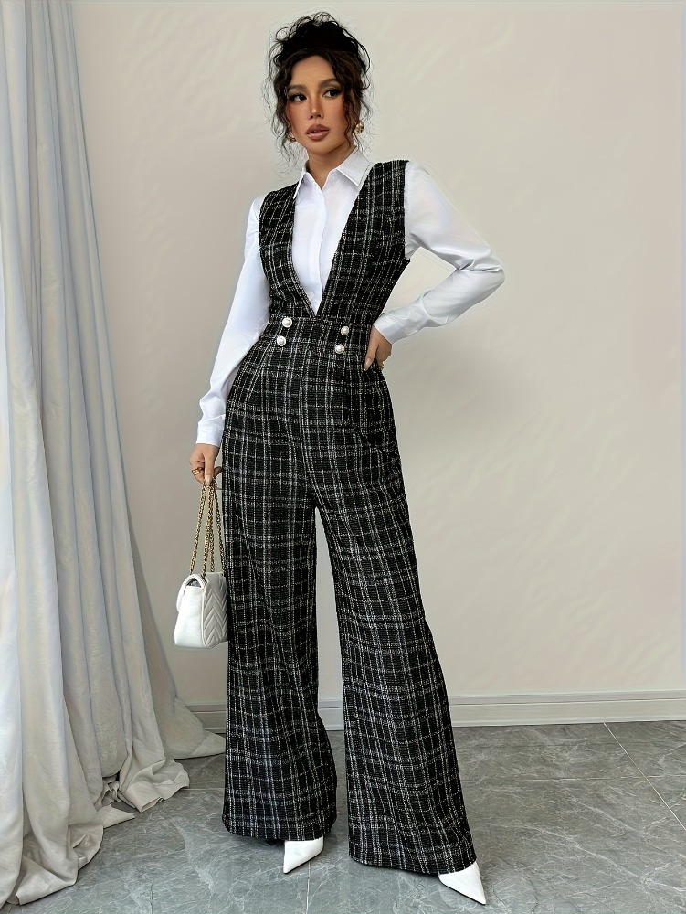 Women High Waist Wide Leg Plai - Women Formal Wear Vest บทวิจารณ์และราคา