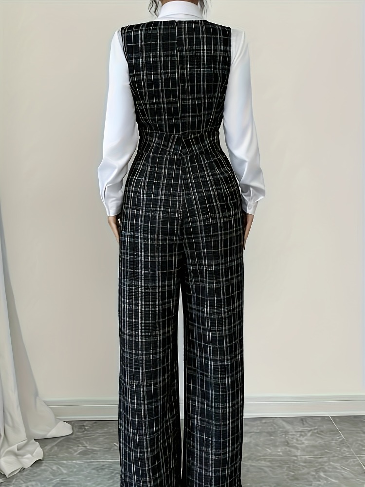 Women High Waist Wide Leg Plai - Women Formal Wear Vest บทวิจารณ์และราคา