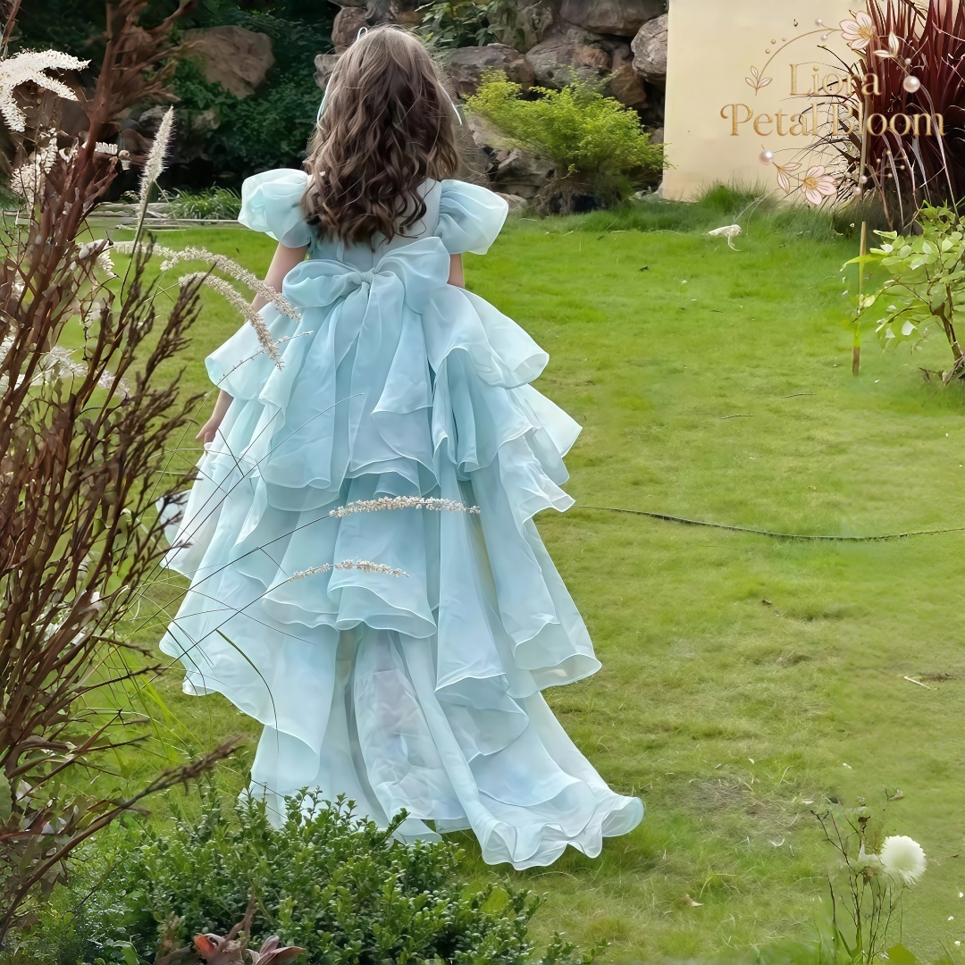 Blue Tulle Gown  Girls' Bow Pa - Women'S Formal Wear For Girls บทวิจารณ์และราคา