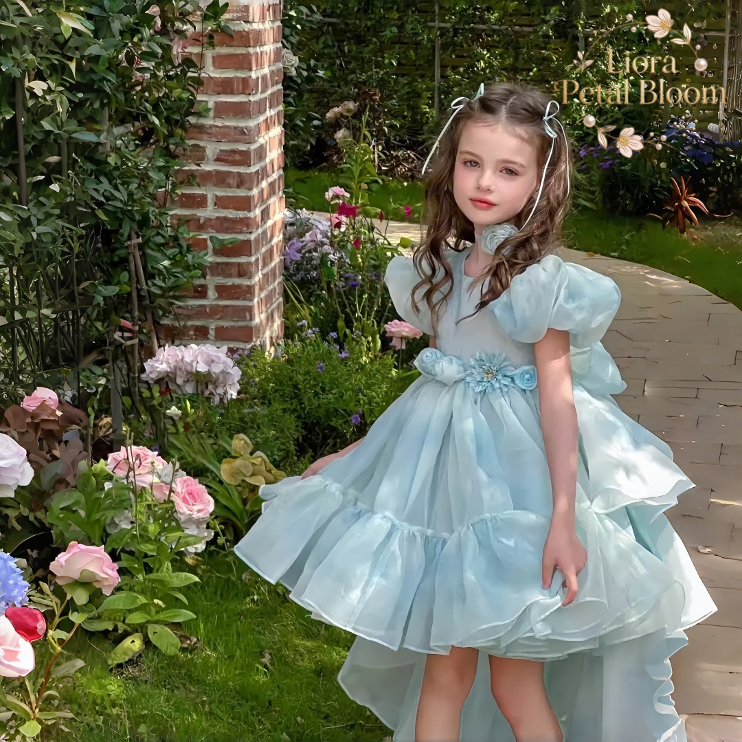 Blue Tulle Gown  Girls' Bow Pa - Women'S Formal Wear For Girls บทวิจารณ์และราคา