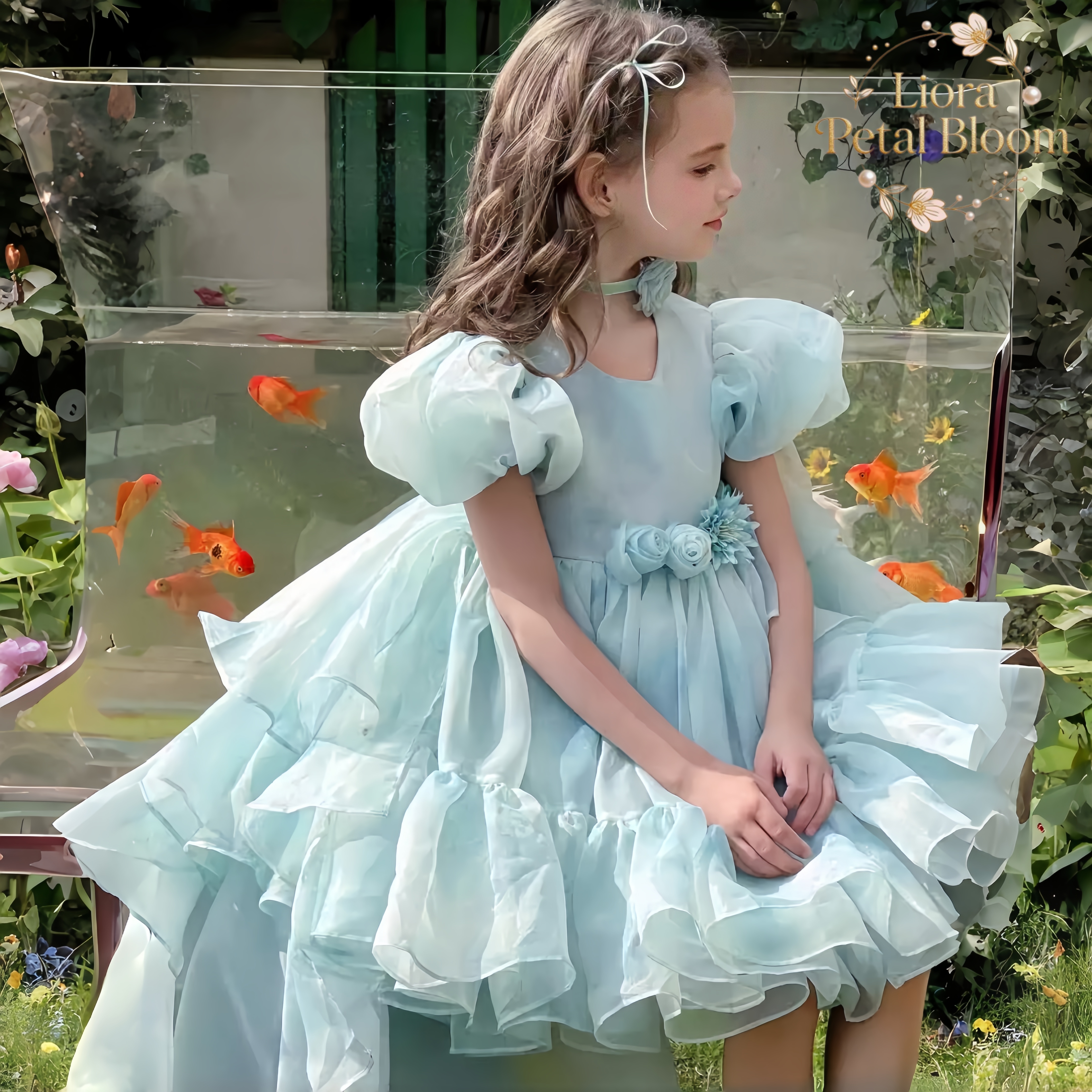 Blue Tulle Gown  Girls' Bow Pa - Women'S Formal Wear For Girls บทวิจารณ์และราคา