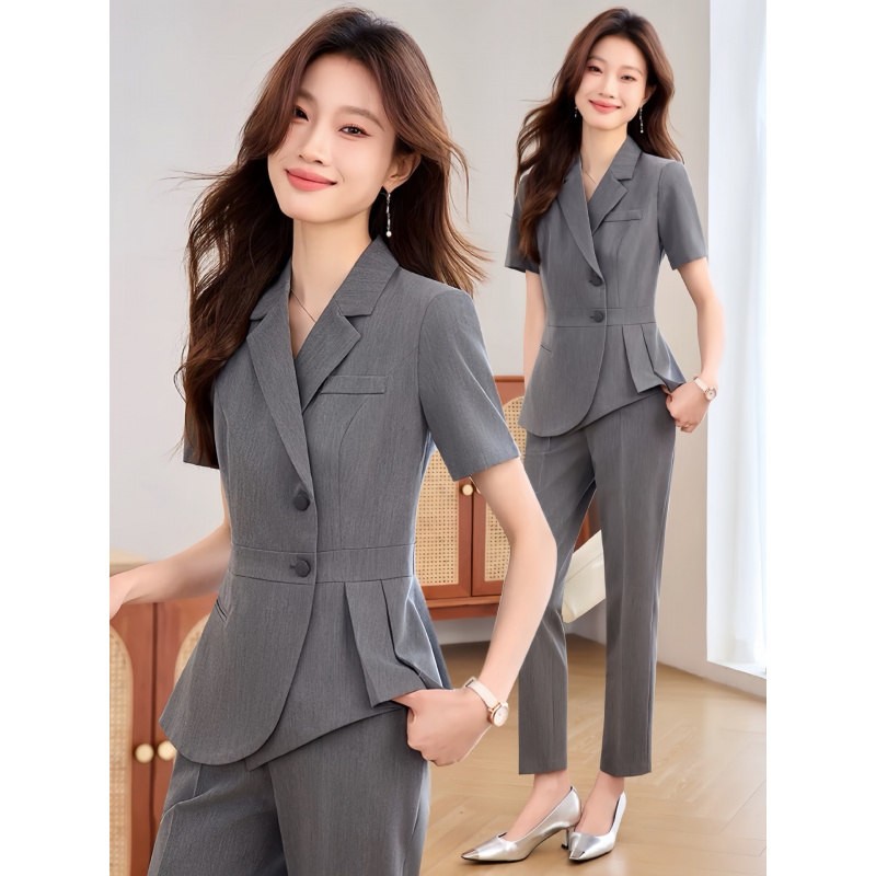 Navy blue women's thin profess - Women Formal Wear Shirt And Pant บทวิจารณ์และราคา