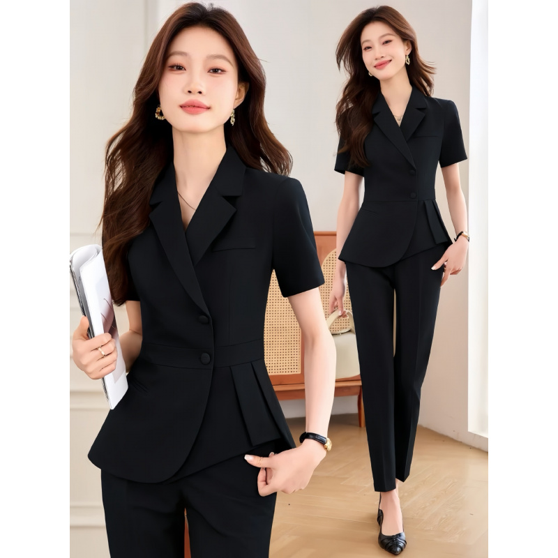 Navy blue women's thin profess - Women Formal Wear Shirt And Pant บทวิจารณ์และราคา