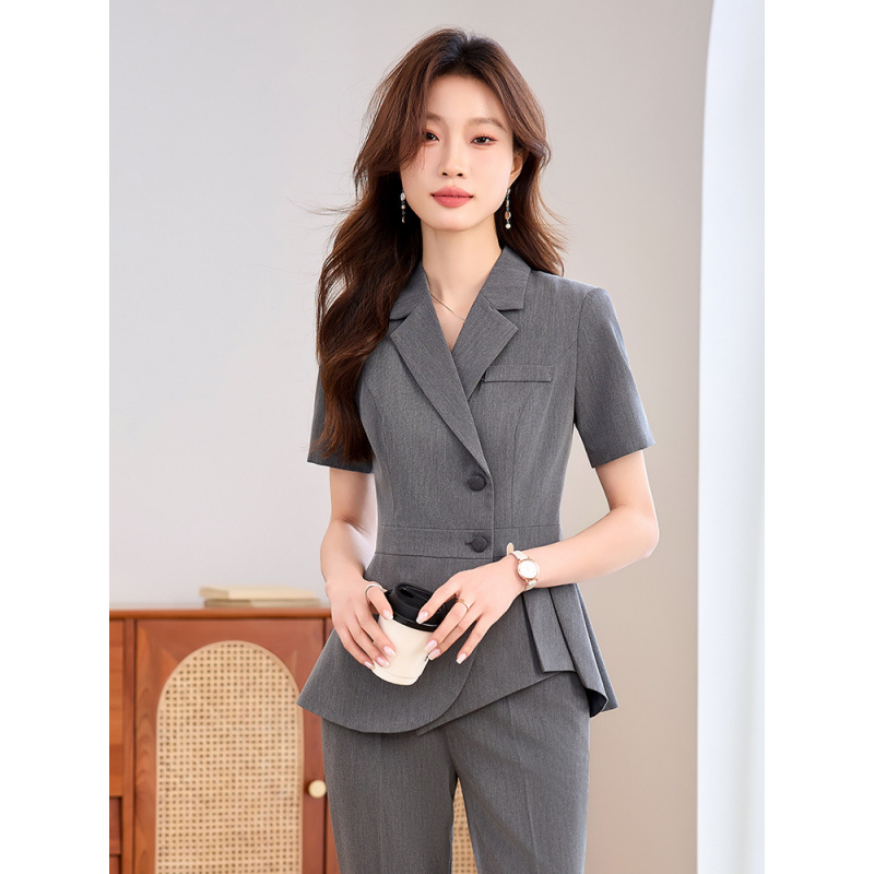 Navy blue women's thin profess - Women Formal Wear Shirt And Pant บทวิจารณ์และราคา